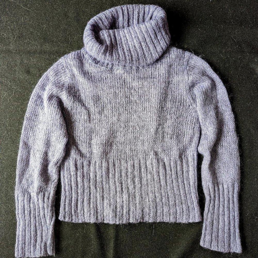 InWear Purple Cropped Turtleneck Sweater